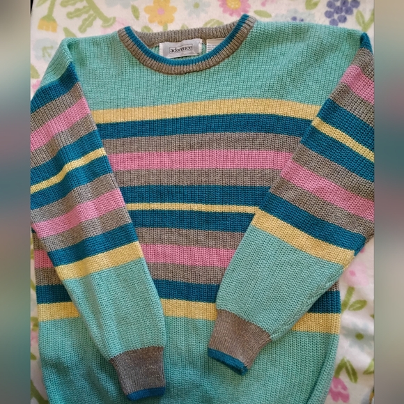 Vintage Sweaters - Adorence Women's Size Medium Vintage Spring Cotton Blend Sweater